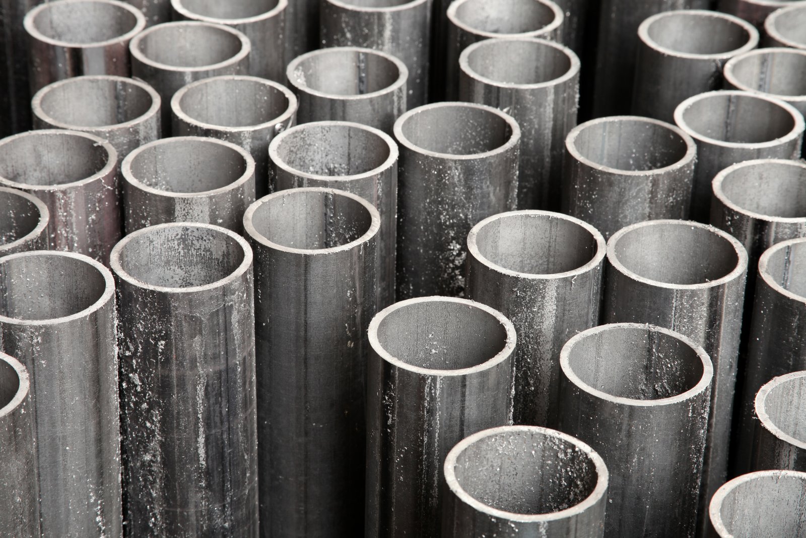 Close-up of pipe processing touchscreen
