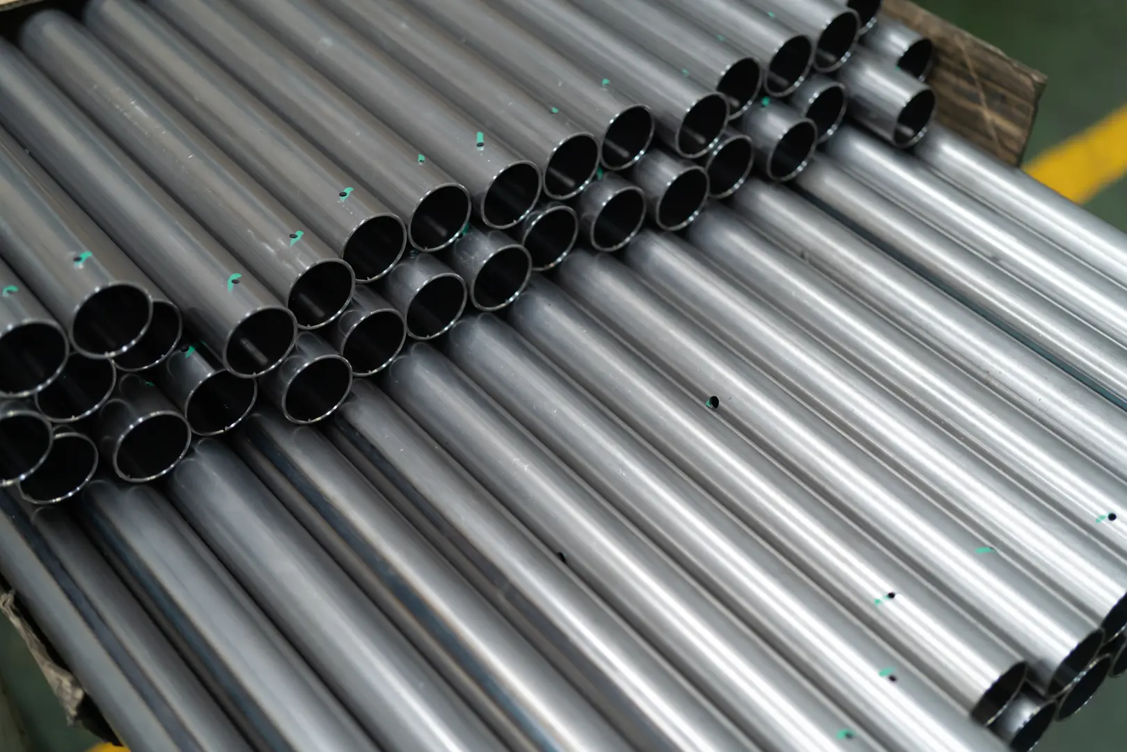 Stack of precision stainless steel tubes for industrial applications
